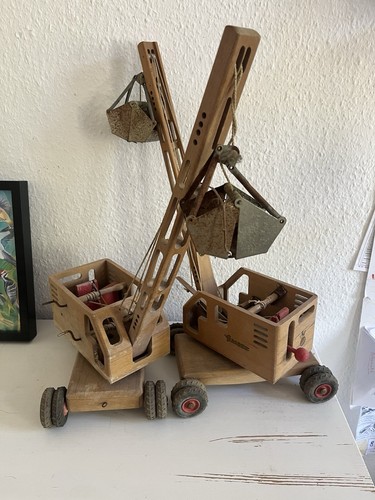 Bagger ddr holzspielzeug - bagger,