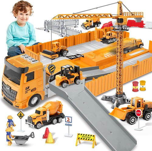 Bauwagen spielzeug set mit - bauwagen-spielzeug-set,
