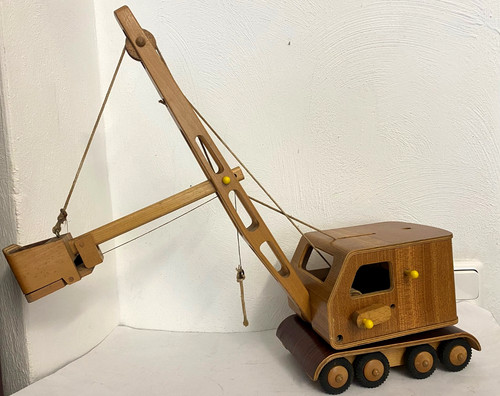 Großer vintage holzbagger - vintage, fa